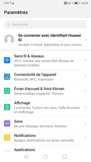 Sélectionnez Sans fil & réseaux
