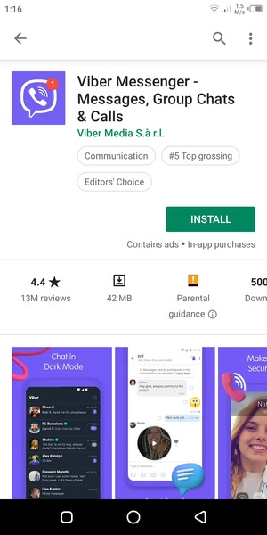 Select INSTALL
