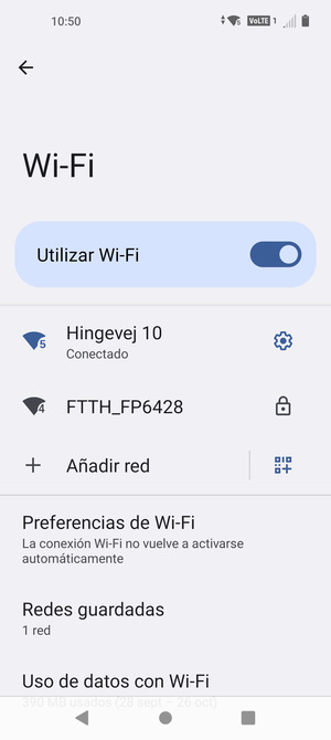Ahora está conectado a la red Wi-Fi