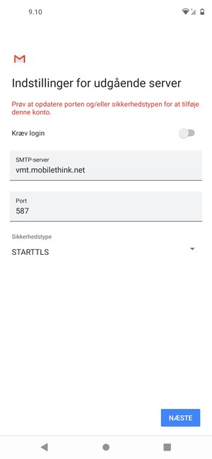 Vælg Sikkerhedstype
