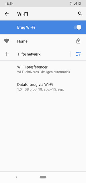 Vælg det trådløse netværk, du ønsker at oprette forbindelse til