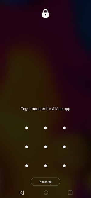 Telefonen din er nå sikret med en skjermlås
