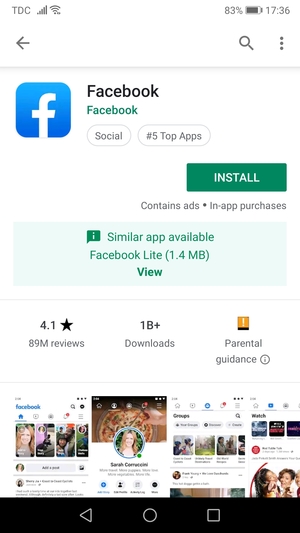 Select INSTALL