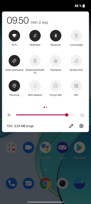 Slå Wi-Fi og Bluetooth fra