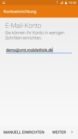 Geben Sie Ihre E-Mail-Adresse ein und wählen Sie WEITER