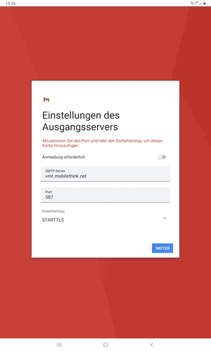 Wählen Sie Sicherheitstyp