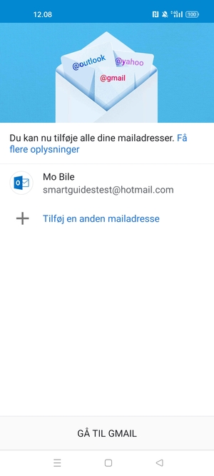 Vælg GÅ TIL GMAIL