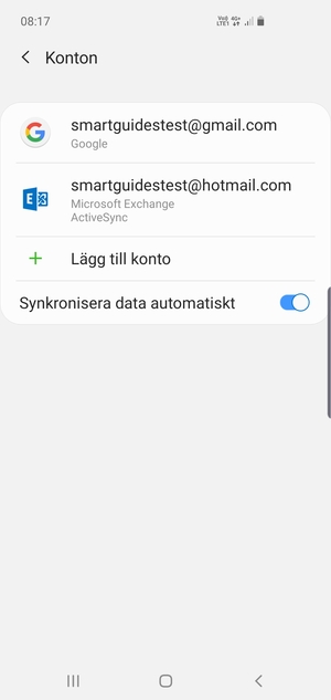 Tryck på ditt Google-konto