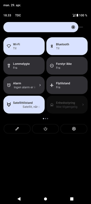 Slå Wi-Fi  og Bluetooth fra