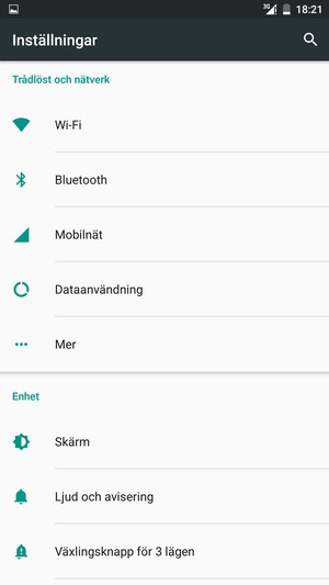Välj Mobilnät