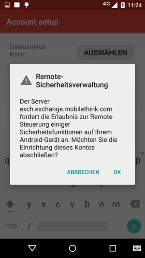 Wählen Sie OK