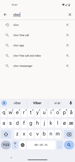 Skriv inn applikasjonsnavnet og velg Søk