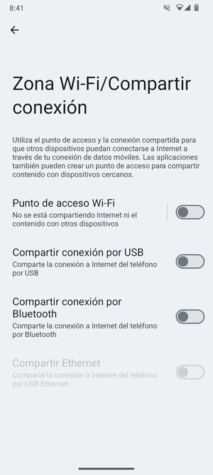 Seleccione Punto de acceso Wi-Fi