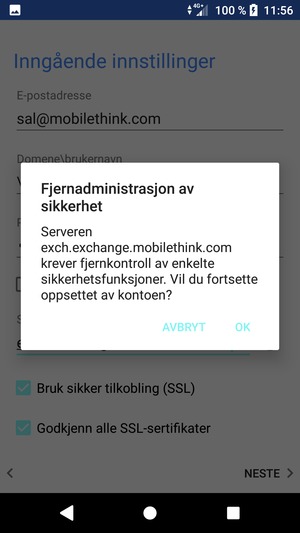 Velg OK