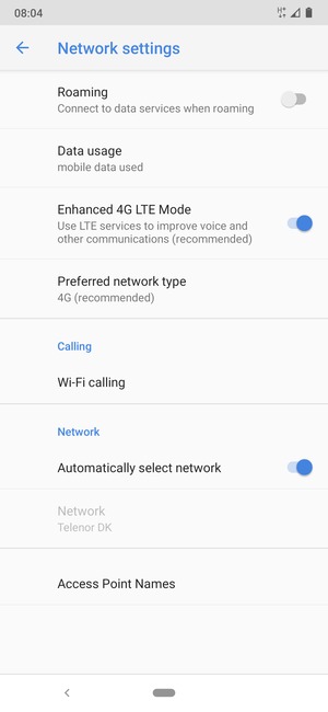 Select Access Point Names