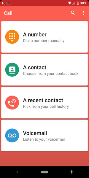 Vælg Voicemail