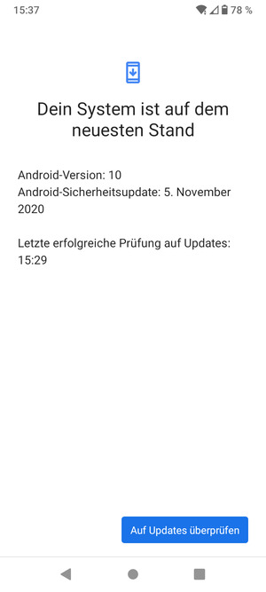Wählen Sie Auf Updates überprüfen