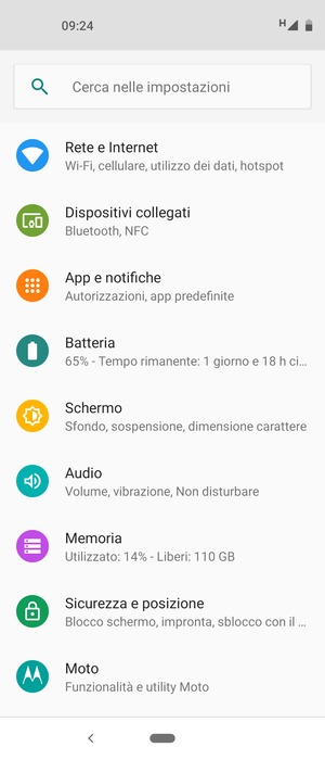 Seleziona Rete e Internet