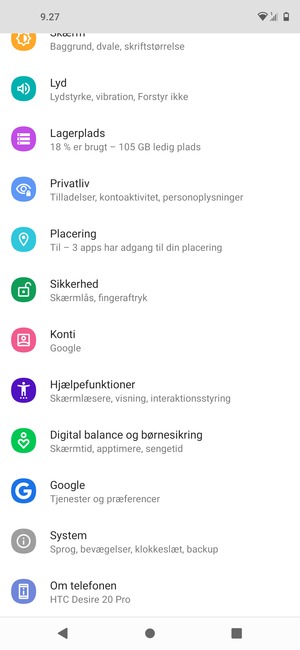 Scroll til og vælg System