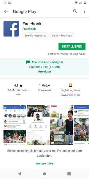 Wählen Sie INSTALLIEREN