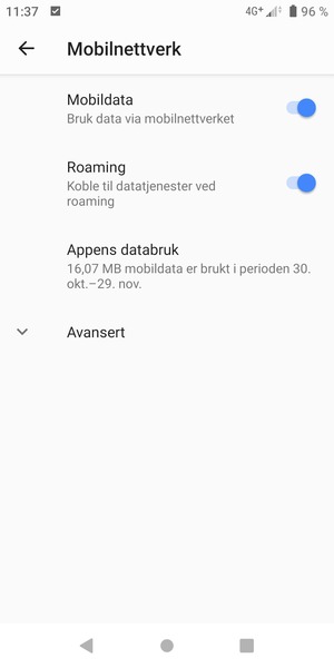 Slå Roaming på eller av