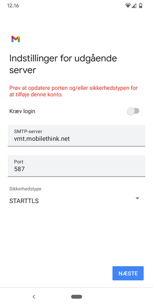Vælg Sikkerhedstype