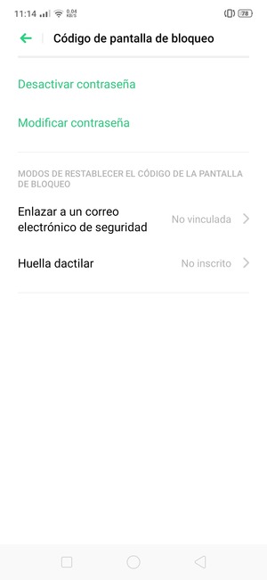 El teléfono ha sido asegurado con un bloqueo de pantalla