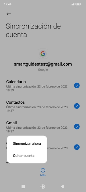 Seleccione Sincronizar ahora