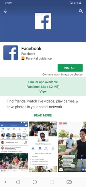 Select INSTALL