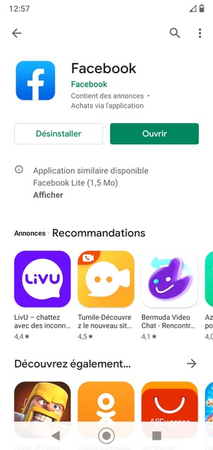 Sélectionnez Ouvrir