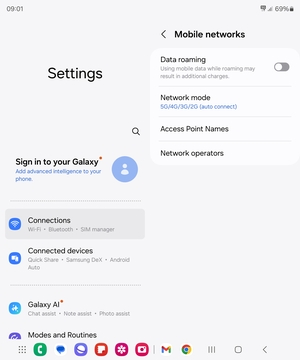 Select Network mode