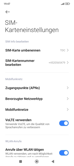 Wählen Sie Zugangspunkte (APNs)