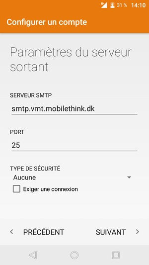 Décochez la case Exiger une connexion et sélectionnez SUIVANT