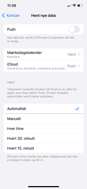 Slå av Push
