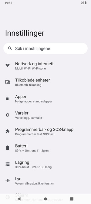 Velg Nettverk og internett