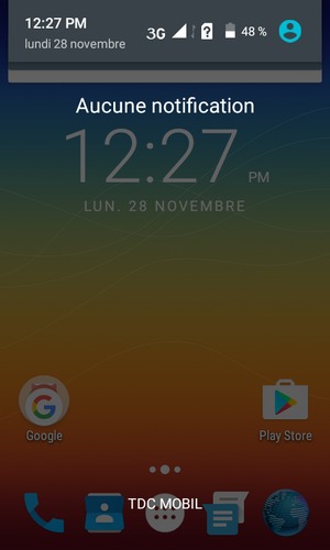 Déroulez à nouveau le menu du haut