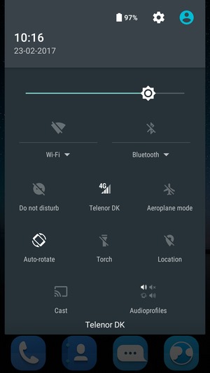Adjust brightness to the required level
