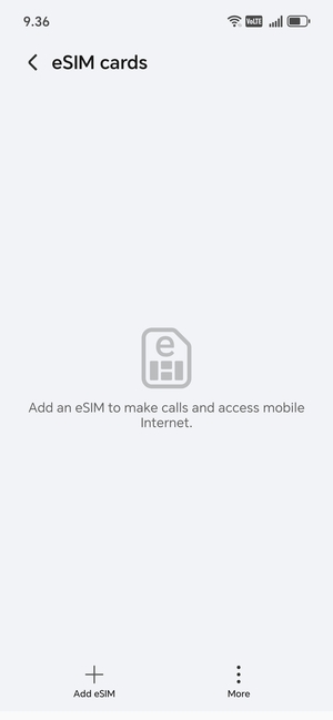 Select Add eSIM