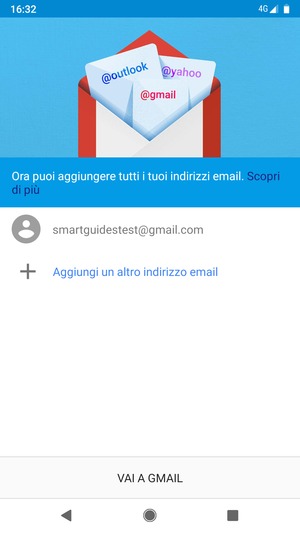 Seleziona VAI A GMAIL