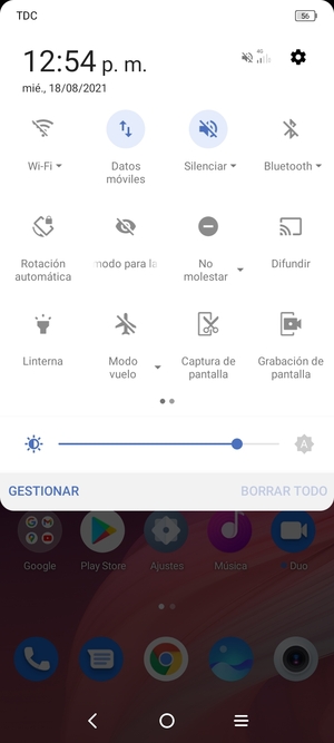 Seleccione Silenciar para volver al modo de sonido