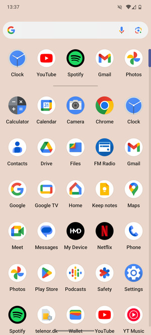 Scroll to and select Settings