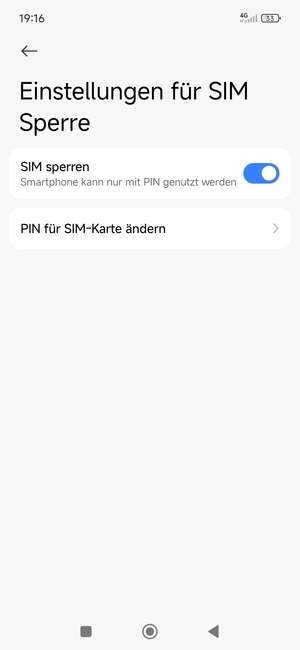 Wählen Sie PIN für SIM-Karte ändern