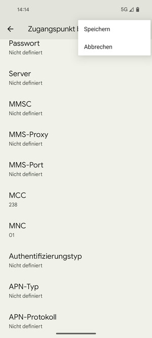 Wählen Sie Speichern