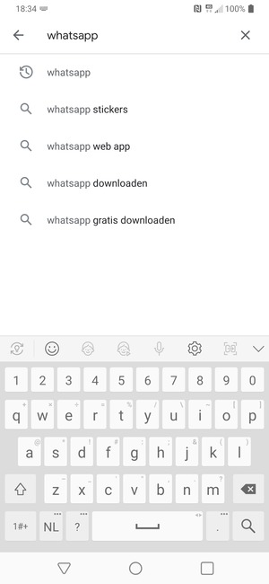 Voer de app-naam in en selecteer Zoeken