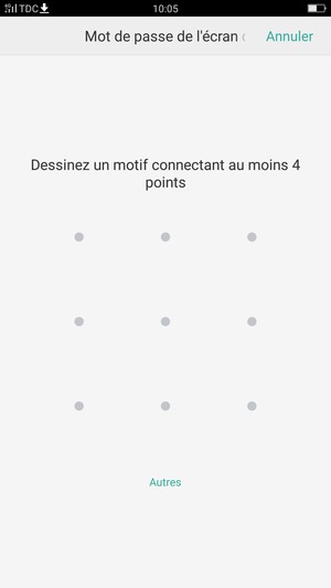 Dessinez un motif de déverrouillage