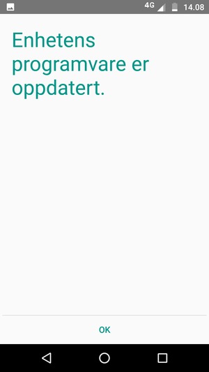 Hvis telefonen din er oppdatert, velg OK