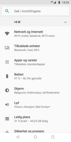 Velg Nettverk og Internett