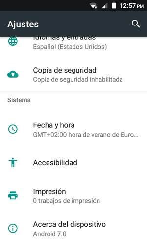Desplácese y seleccione Acerca del dispositivo