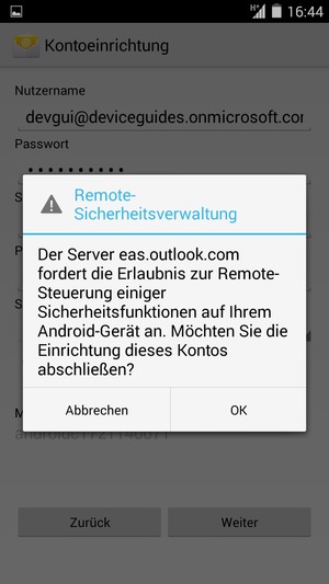 Wählen Sie OK