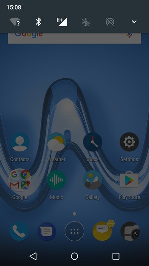 Slide down the top menu again
